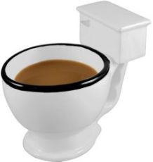 Kaffee aus dem Klo dank "WC-Schüssel"-Becher