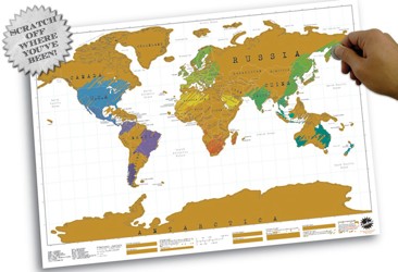 [Weihnachtstipp] Rubbel-Weltkarte für Weltenbummler