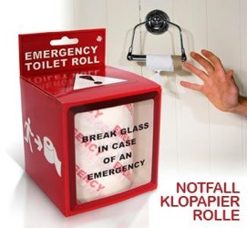 Notfall Klopapier - In Case of Emergency am stillen Örtchen