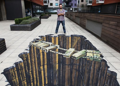 Ausgefallenes für jede Lebenslage: 3D Straßenmalerei