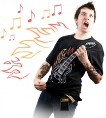 Elektrogitarren Shirt - Born to be a rockstar!