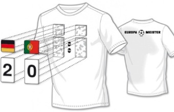 Results Shirt EM 2012: Die Fußball-Ergebnisse auf dem T-Shirt