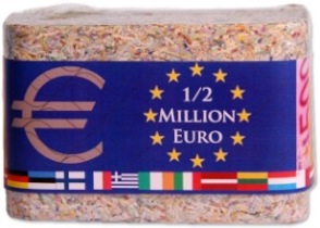 Eine halbe Million Euro in kleinen Scheinen als Geschenkidee