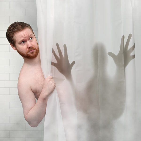 Horror Duschvorhang – Mörder verstecken sich immer in der Dusche