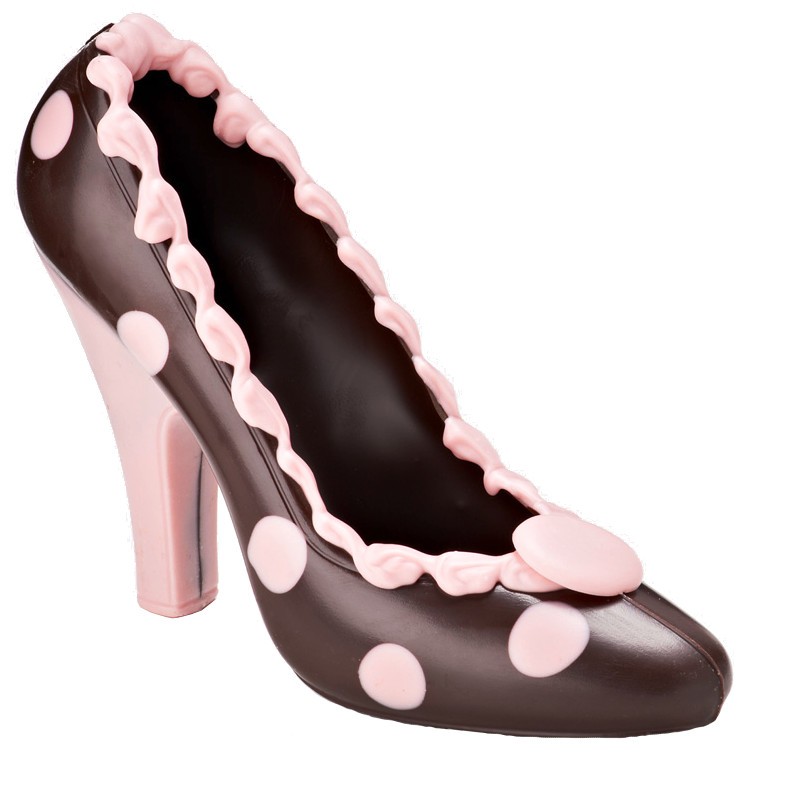 Geschenkidee für Frauen: Cinderellas High-Heels aus Schokolade