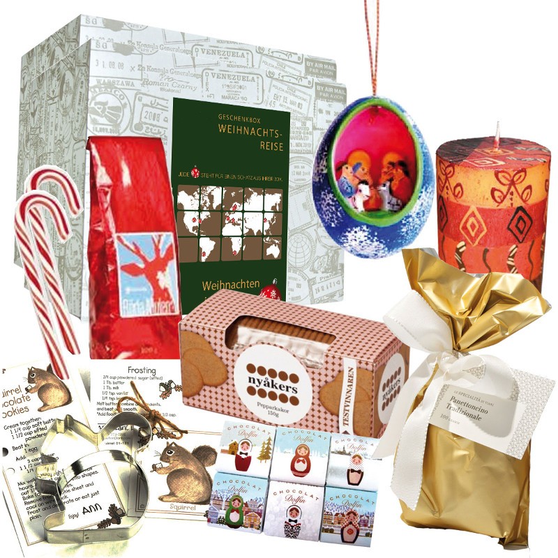 Weihnachtsbox “Around the World” als Geschenk für Weltenbummler